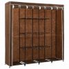 Garderobna omara s 4 predelki rjava 175x45x170 cm