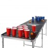 HI Miza za Beer Pong zložljiva z nastavljivo višino črna