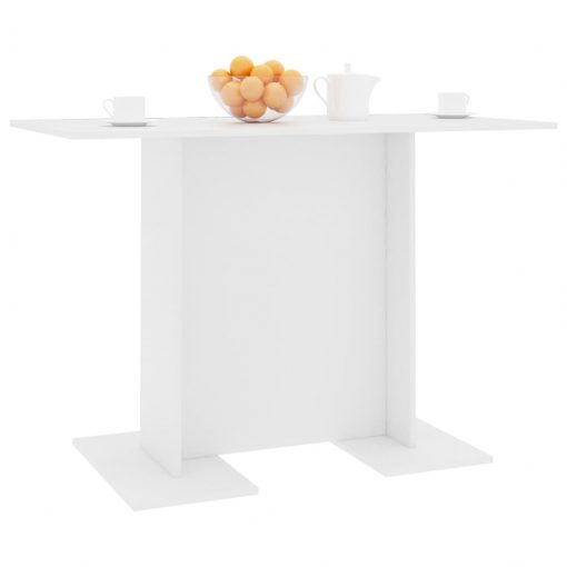 Jedilna miza bela 110x60x75 cm iverna plošča