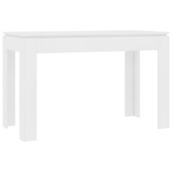 Jedilna miza bela 120x60x76 cm iverna plošča