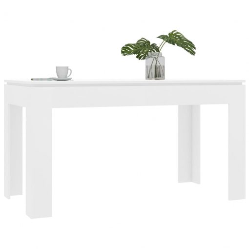 Jedilna miza bela 140x70x76 cm iverna plošča