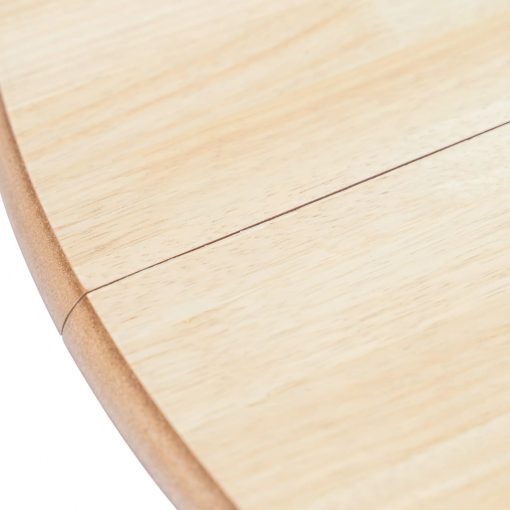 Jedilna miza bela in rjava 106 cm iz trdnega kavčukovca