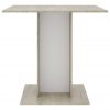 Jedilna miza bela in sonoma hrast 80x80x75 cm iverna plošča