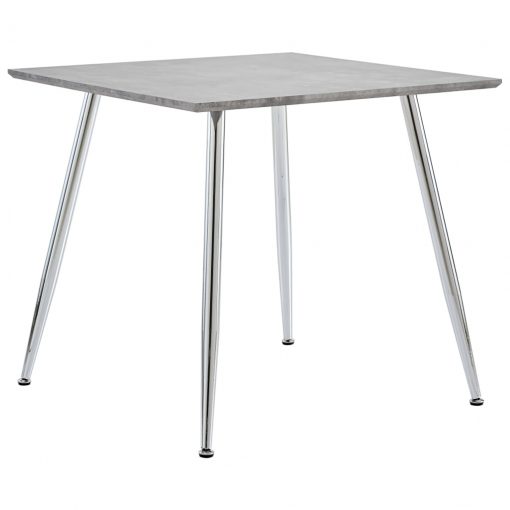 Jedilna miza betonsko siva in srebrna 80