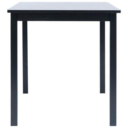 Jedilna miza črna 114x71x75 cm trden les kavčukovca