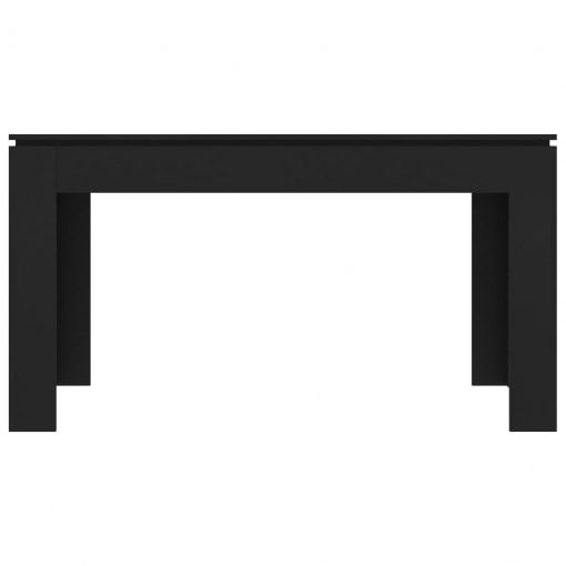 Jedilna miza črna 140x70x76 cm iverna plošča