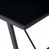 Jedilna miza črna 160x80x75 cm kaljeno steklo