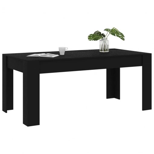 Jedilna miza črna 180x90x76 cm iverna plošča