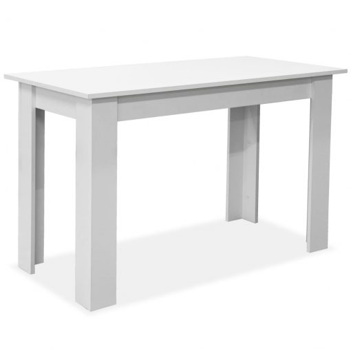 Jedilna miza in klopi 3 kosi iverna plošča bele barve