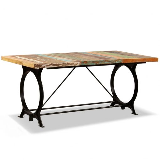 Jedilna miza iz trdnega predelanega lesa 180 cm