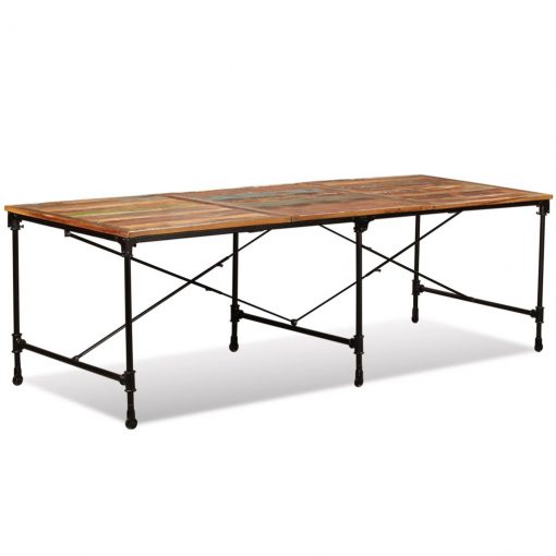 Jedilna miza iz trdnega predelanega lesa 240 cm