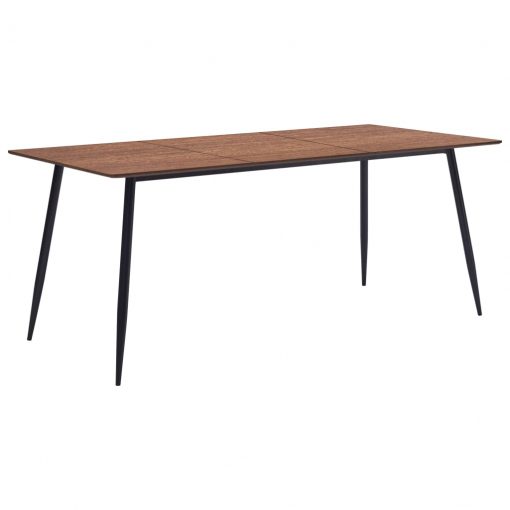 Jedilna miza rjava 180x90x75 cm mediapan