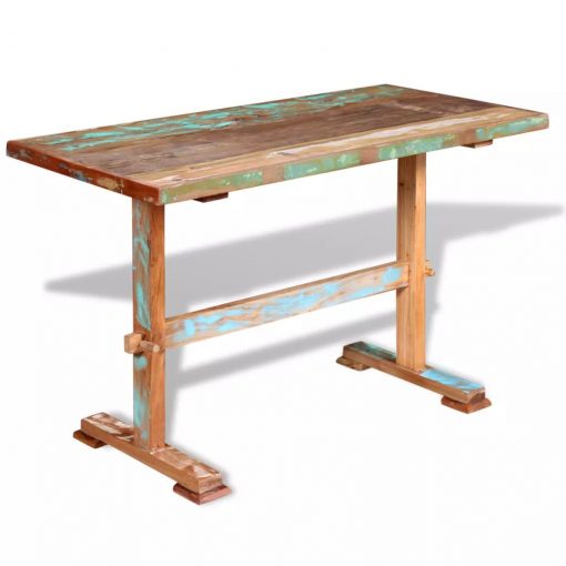 Jedilna miza s podnožjem trden predelan les 120x58x78 cm