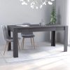 Jedilna miza siva 160x80x76 cm iverna plošča