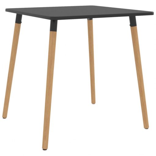 Jedilna miza siva 80x80x75 cm kovinska