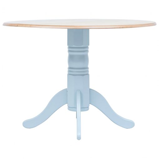 Jedilna miza siva in rjava 106 cm iz trdnega kavčukovca
