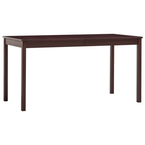 Jedilna miza temno rjava 140x70x73 cm borovina