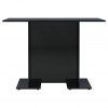 Jedilna miza visok sijaj črna 110x60x75 cm iverna plošča