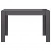 Jedilna miza visok sijaj siva 120x60x76 cm iverna plošča
