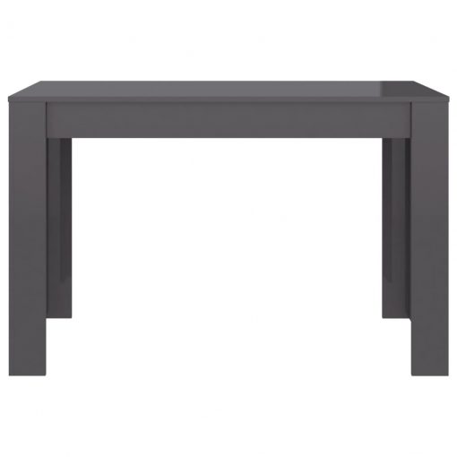 Jedilna miza visok sijaj siva 120x60x76 cm iverna plošča