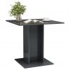 Jedilna miza visok sijaj siva 80x80x75 cm iverna plošča