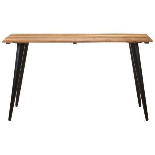 Jedilna miza z naravnimi robovi 140x60x75 cm trden akacijev les