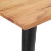 Jedilna miza z naravnimi robovi 140x60x75 cm trden akacijev les