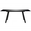 Jedilna miza z visokim črnim sijajem 180x90x76 cm MDF
