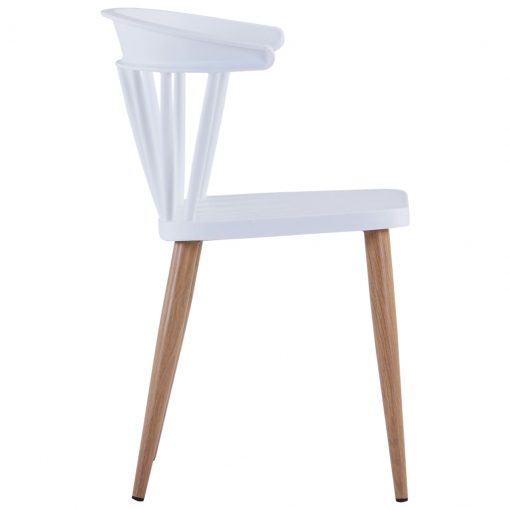 Jedilni stoli 2 kosa bela plastika