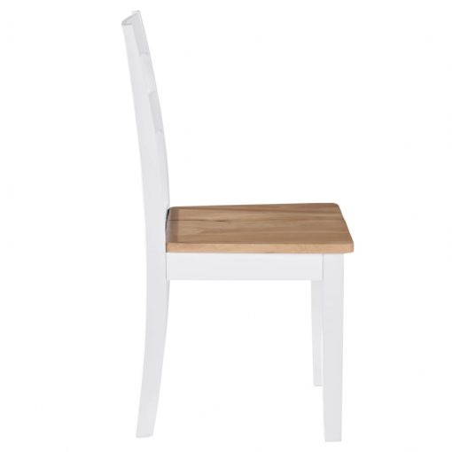 Jedilni stoli 2 kosa beli trden kavčukovec
