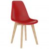 Jedilni stoli 2 kosa rdeča plastika