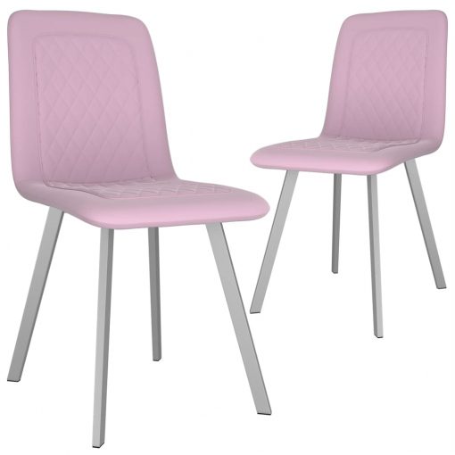 Jedilni stoli 2 kosa roza žamet