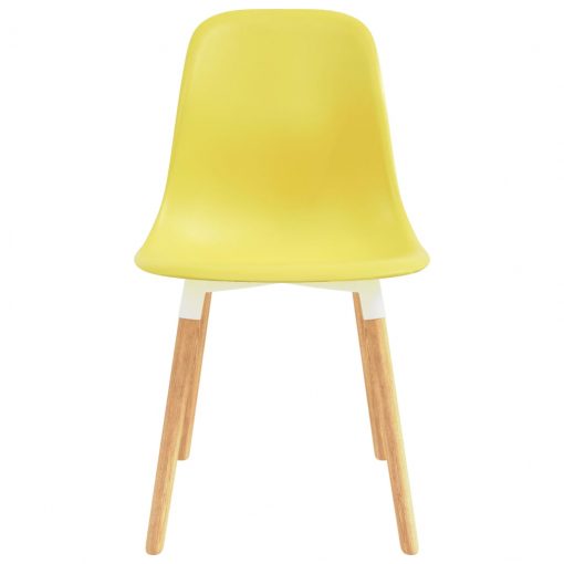 Jedilni stoli 2 kosa rumena plastika