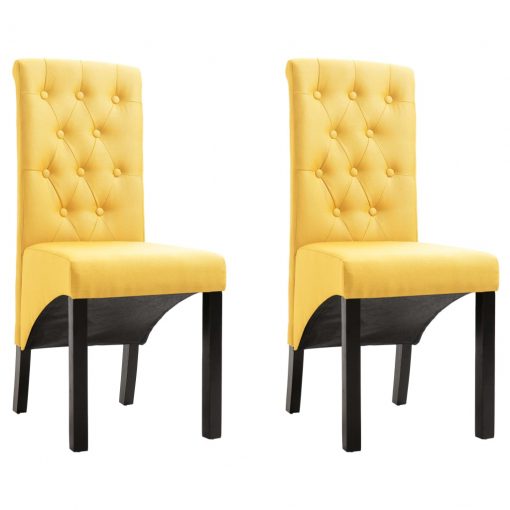 Jedilni stoli 2 kosa rumeno blago