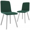 Jedilni stoli 2 kosa zelen žamet