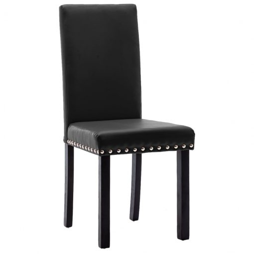 Jedilni stoli 4 kosi črne barve PVC