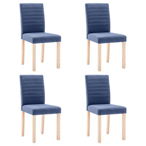 Jedilni stoli 4 kosi modro blago