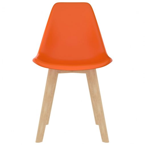 Jedilni stoli 4 kosi oranžna plastika