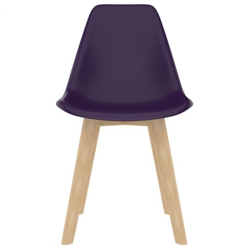 Jedilni stoli 4 kosi vijolična plastika