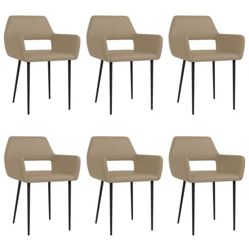 Jedilni stoli 6 kosov kapučino umetno usnje