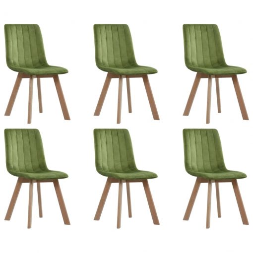 Jedilni stoli 6 kosov zelen žamet