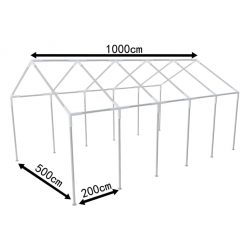 Jekleni okvir za šotor za zabave 10 x 5 m