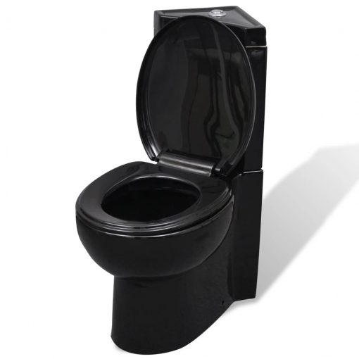 Keramična Kotna WC Školjka Črne Barve