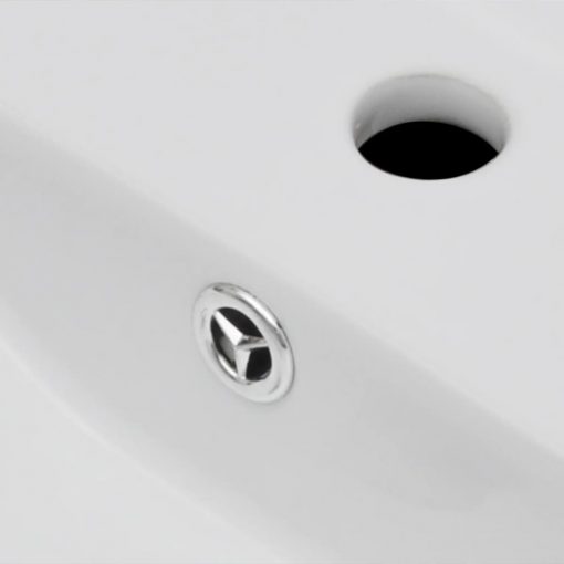 Keramični kopalniški umivalnik bel pravokoten