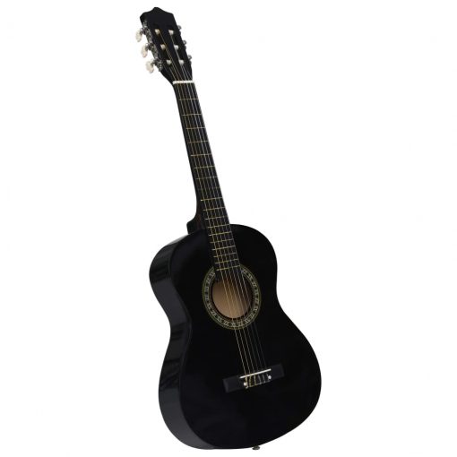 Klasična kitara za začetnike in otroke s torbo črna 1/2 34