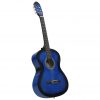 Klasična kitara za začetnike modra 4/4 39" lipov les