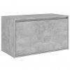 Klop za hodnik 80x40x45 cm betonsko siva iverna plošča