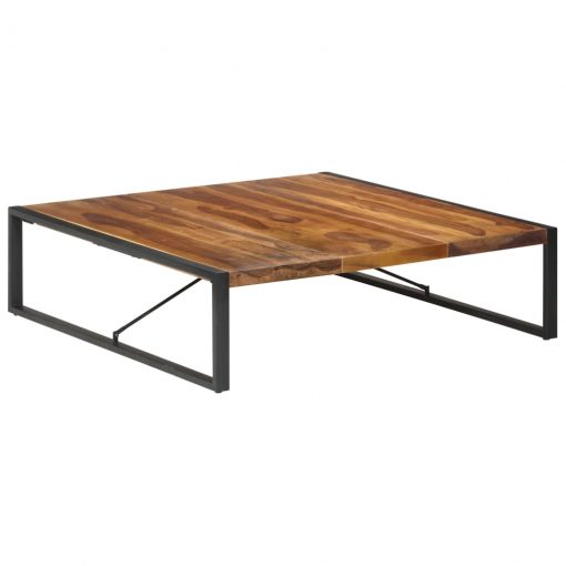 Klubska mizica 140x140x40 cm trden les z izgledom palisandra