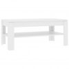 Klubska mizica bela 110x60x47 cm iverna plošča