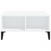 Klubska mizica bela 60x60x30 cm iverna plošča
